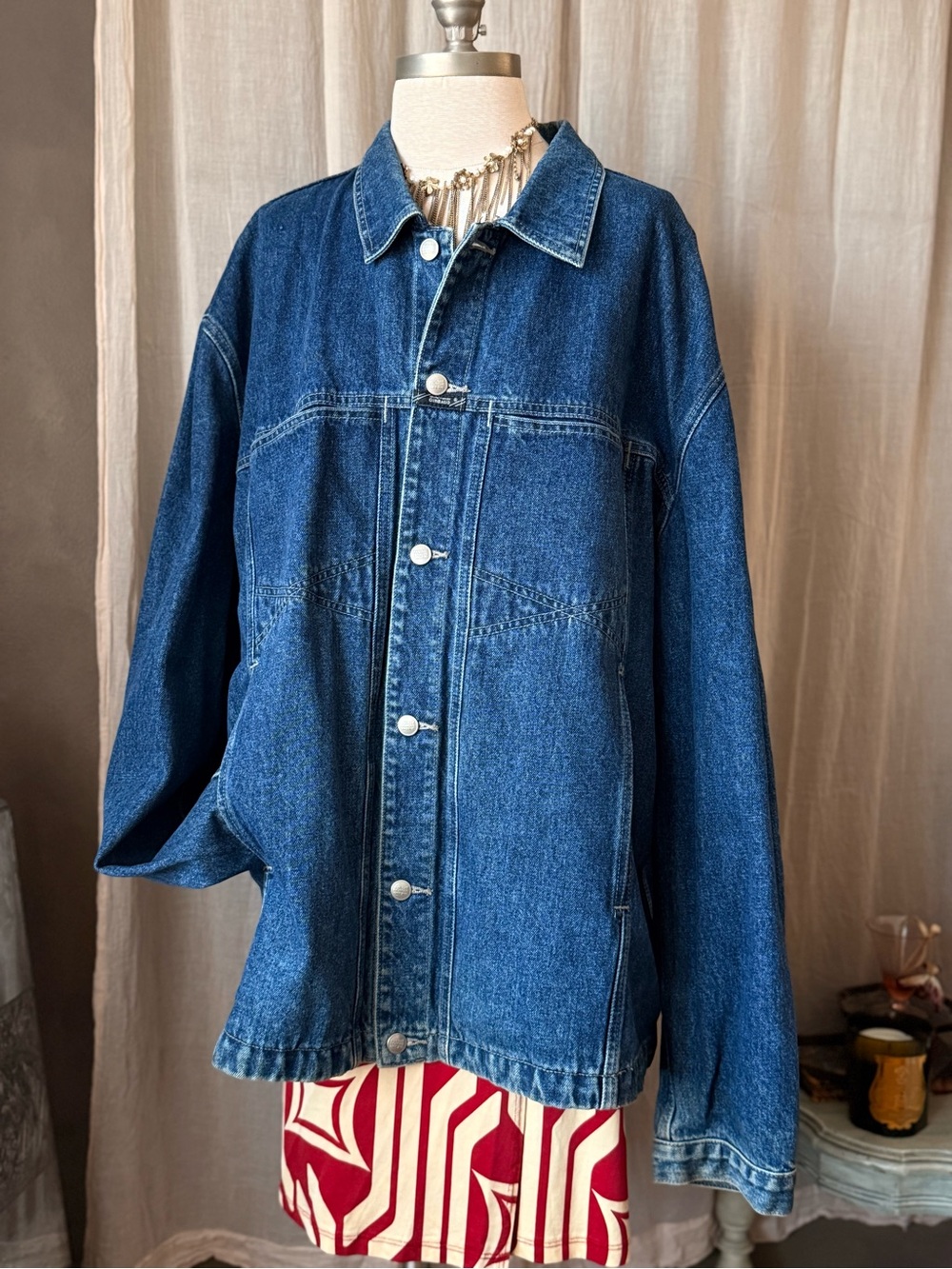 Vintage Marithe Francois Girbaud oversized denim jean trucker jacket y2k hip hop
